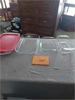 Clear Pyrex bake ware -