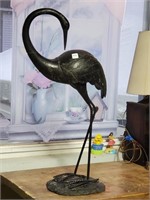 Plastic & Metal Garden  Heron Bird Stand-Has
