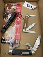 (2) Craftsman Pocket Knives & 3 Oaks Survival