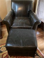 Bauhaus Leather Chair & Ottoman