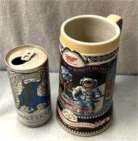 Miller beer mug/Schlitz vintage can