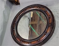 21 1/2" Decorative Metal Porthole Style Mirror