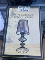 Interior Designs Metal Table Lamp Candle Holder NW