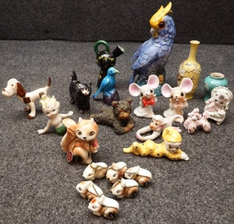 Vintage Figurines - Sugar Texture Animals & More