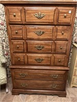 Large six drawer solid wood chest 61 x 45 x 19.5"