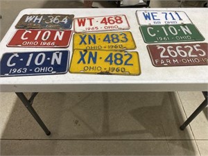 1960s Ohio license plates