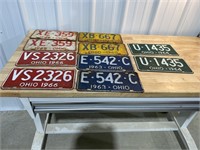 1960s Ohio license plates 5 pairs