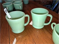 Pair Of Jadeite Coffee Mugs
