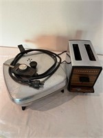 Vintage Toaster and Electric Skillet