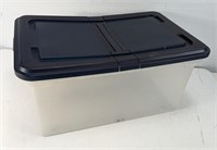 Transparent Plastic Container w/Foldable Lid