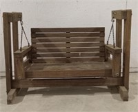 (AB) Heavy Duty Wood Bench Swing