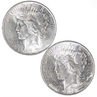 1923 Peace Silver Dollars (2)