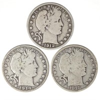 Barber Half Dollars (3)