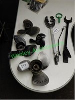 Assorted Propellers and (2) Transom Savers