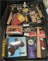 Pocketknives, Various Tools, Bushnell Binoculars.