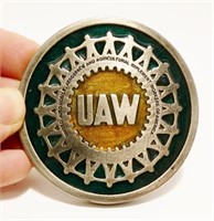 Vintage United Auto Workers Belt Buckle