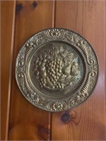 Vintage Round Hammered Copper Wall Plate