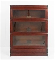 Globe Wernicke 3-Stack Cherry Barrister Bookcase