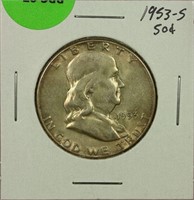 1953-S Franklin Half Dollar VF