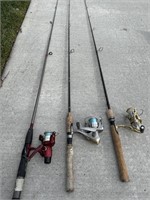 (3) fishing poles