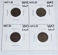 Newfoundland Cents Set 1941 - 1947