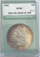 1890  Morgan Dollar MS 66 NTC