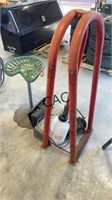 Vintage Tracor Seat Stool, Sprayer, Vise, Tools