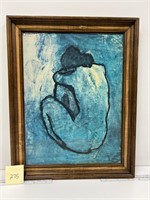 Picasso print Blue Nude Framed