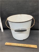 Large enamel bucket