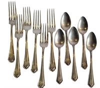 "ALVIN" STERLING SILVER FORKS AND SPOONS