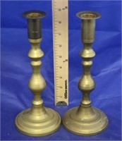 Pair of Brass Candle Holders (2pc)