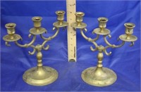 Pair Brass Candle Holders (2pc)
