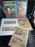 VTG Comics-Mickey, Bugs, Donald, & Wagon Train