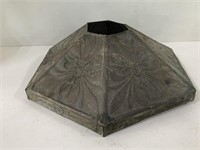 ANTIQUE TIN PUNCHED LAMP SHADE