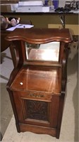 Victorian walnut coal hod , As drop front with