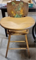 VTG. WOOD HIGH CHAIR