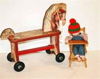 Horse Riding Toy, Doll in High Chair