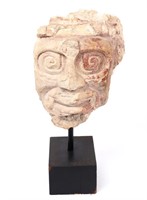 Maya 'Hallucinating' Stucco Deity Head 600 CE - 90