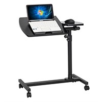 N2636  Ktaxon Black Laptop Desk, Rolling Cart