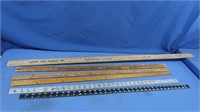 6 Measuring Sticks-2 Metal, 4 Wood