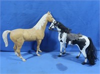 2 Plastic Toy Horses
