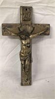 12" Old Cast Metal Crucifix