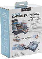 New Samsonite Compression Packing Bags, Clear,