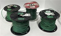 (ZZ) Spools Of Green Insulated Machine Wire.