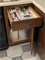 Contents of Drawer & Cabinet Below