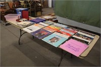 Assorted Vinyl Records, (2) Storage Containers &