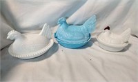 Nesting Chicken Candy Dishes (3)