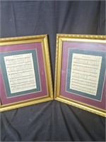 2 framed Hymn Song Book The Old Rugged Cross &