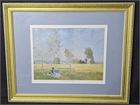 Framed Print Summer by Claude Monet in matted