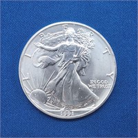 UNCIRCULATED 1991 AMERICAN SILVER EAGLE .999